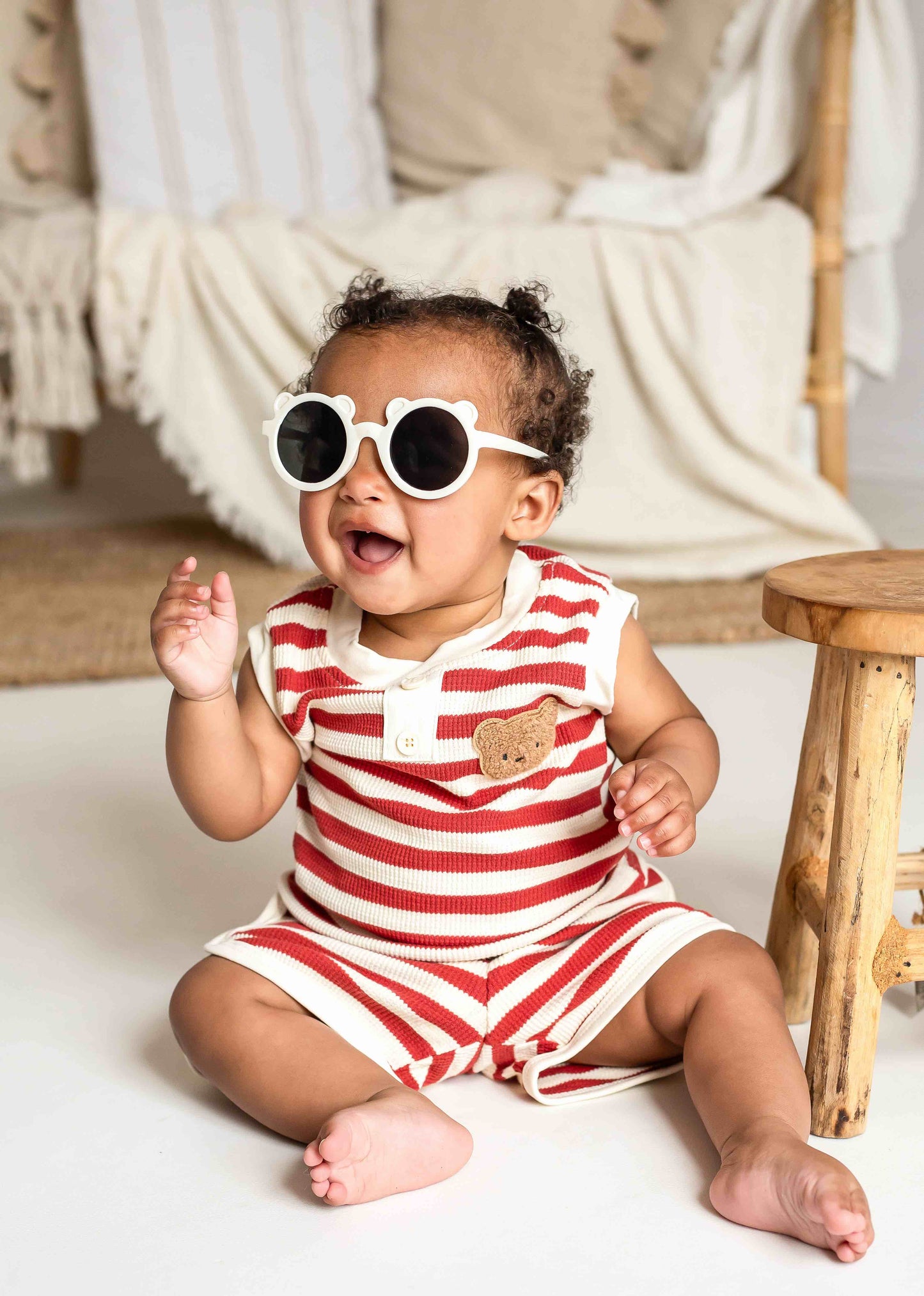 Nova Beach Bear - Streepjes T-Shirt & Korte Broek