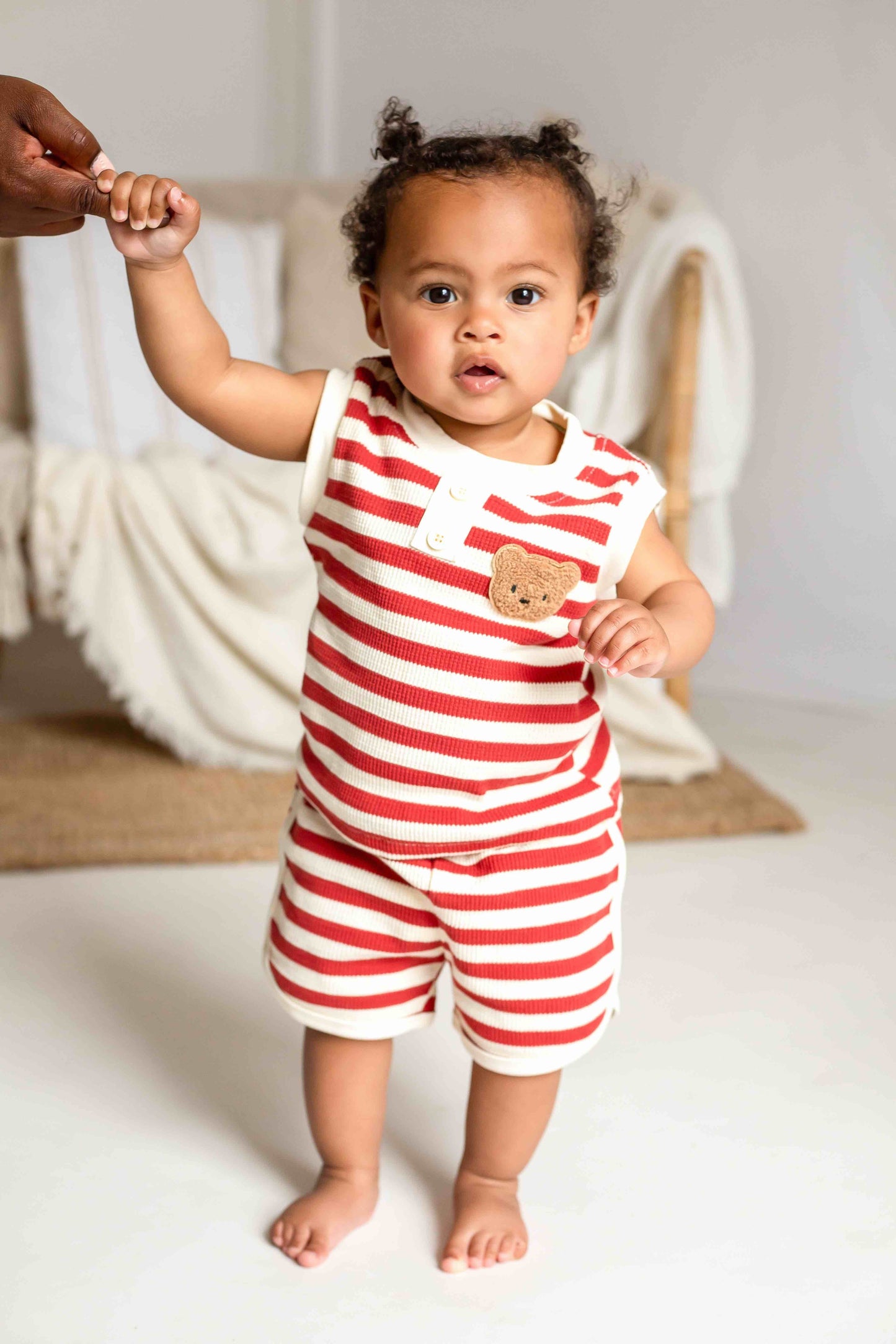 Nova Beach Bear - Streepjes T-Shirt & Korte Broek